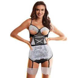 Obsenza - Costume da Cameriera SUBBLIME S/M per Seduzione Elegante - Nero - Image 1
