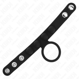 Obsenza - Anillo pene cuero 3.5 cm con cierre a presión 23 x 2 cm - Image 1