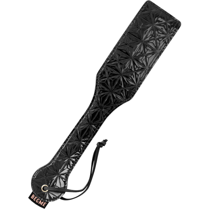 Obsenza - BEGME Black Vegan Leather Paddle for BDSM Play - Image 1
