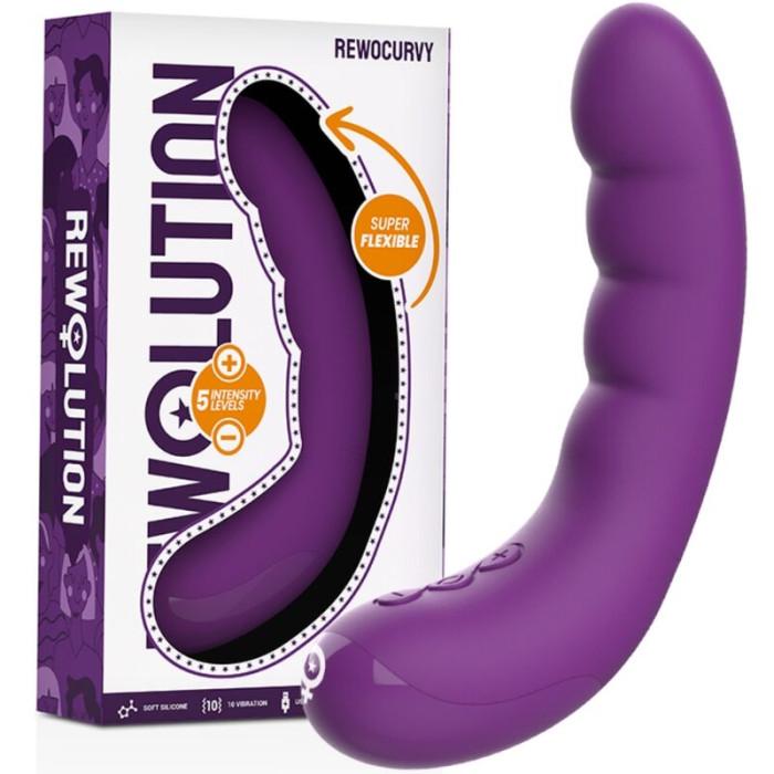 Obsenza - Rewocurvy Flexibler, Wiederaufladbarer Vibrator für intensive G-Punkt-Stimulation - Lila - Image 1