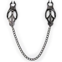 Obsenza - Pinzas de Pezones Japonesas con Cadena Negra - OHMAMA Fetish - Negro - Image 1