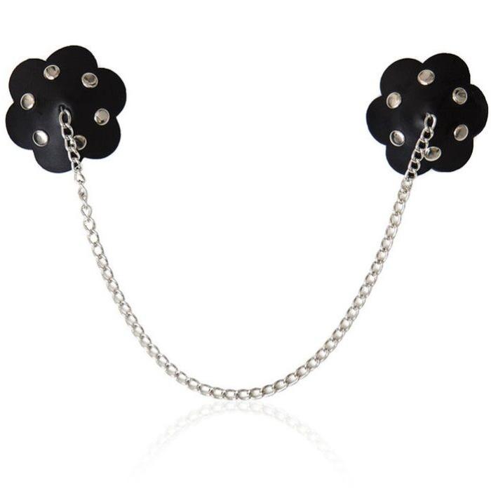 Obsenza - OHMAMA Fetish Petal Nipple Shields with Chain for Sensual Play - OS - Image 1