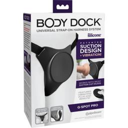 Obsenza - Imbracatura Body Dock G-Spot Pro con Vibrazione e Aspirazione Brevettata - Nero - Image 1