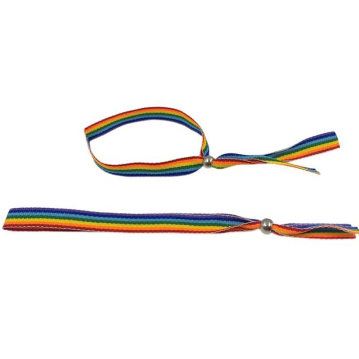 Obsenza - Bracelet Argenté avec Drapeau LGBT Pride pour Célébrations - Image 1