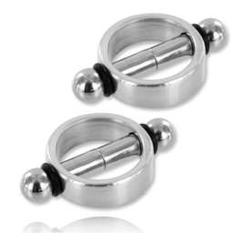Obsenza - Morsetti Magnetici per Capezzoli in Acciaio Inox - Coppia METAL HARD - Image 1