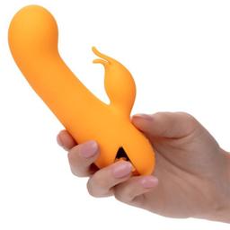 Obsenza - Vibrador Coelho Montecito Muse duplo com Inflação Automática por California Dreaming - Laranja - Image 1