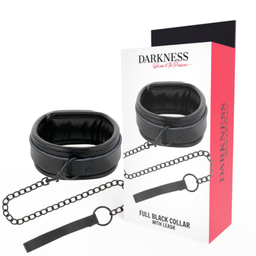 Obsenza - Coleira de Postura com Guia Darkness para BDSM e Fetiche - Preto - Image 1