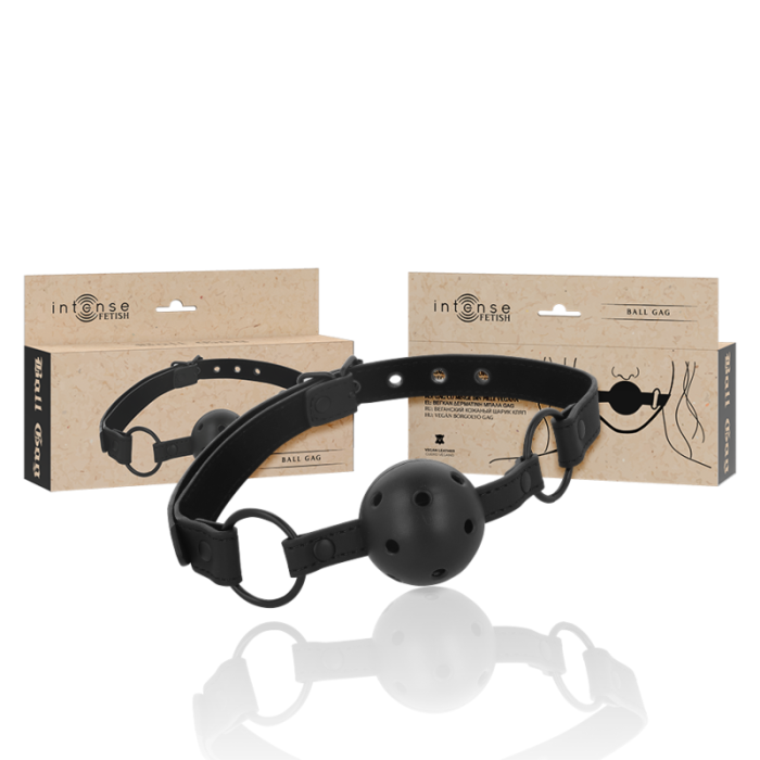 Obsenza - Intense Fetish Vegan Leather Ball Gag for Dominance - Image 1