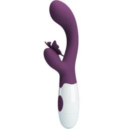 Obsenza - Vibratore Butterfly Kiss Rabbit Stimolatore Punto G Viola di Pretty Love - Viola - Image 1