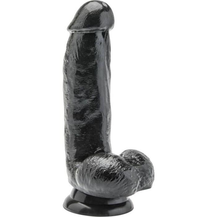 Obsenza - Realistischer Dildo mit Kugeln – 12 cm, Schwarz - Schwarz - Image 1