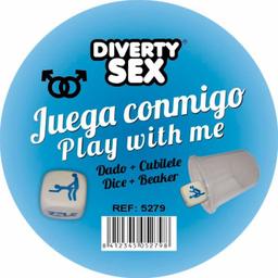 Obsenza - White hard dice with men positions and cube - Image 1