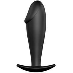 Obsenza - Plug Anal Pénis en Silicone avec Poignée - Pretty Love - Noir - Image 1
