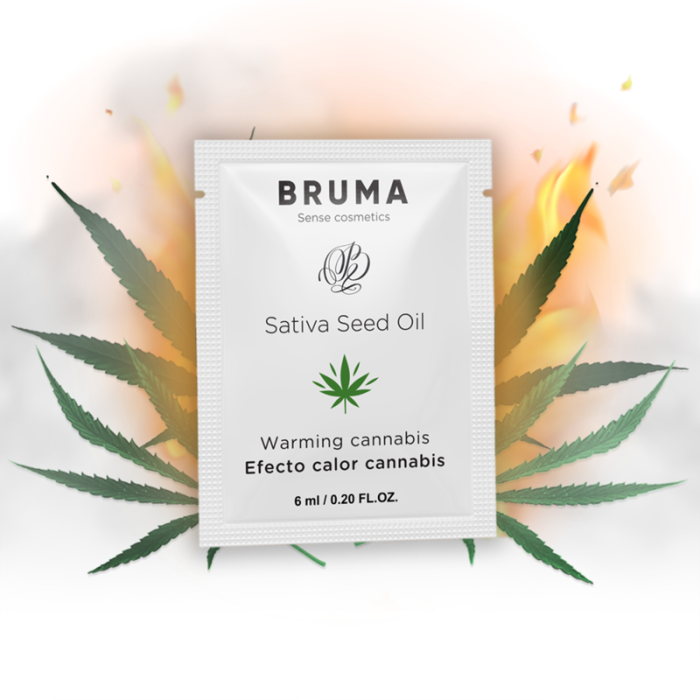 Obsenza - Gel Glissant Réchauffant Aromatisé au Cannabis BRUMA pour Moments Intimes - 2ml - Image 1