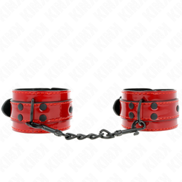 Obsenza - Poignets Rouge Foncé 23x5 cm – Confort et Sécurité pour BDSM - Rouge - Image 1