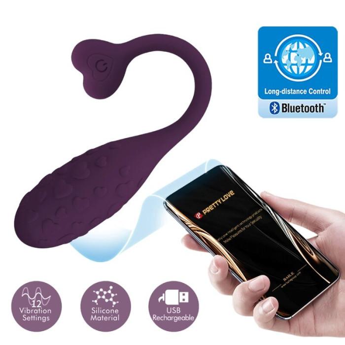 Obsenza - Vibrador Huevo Lila Controlado por App Fisherman de Pretty Love - Image 1