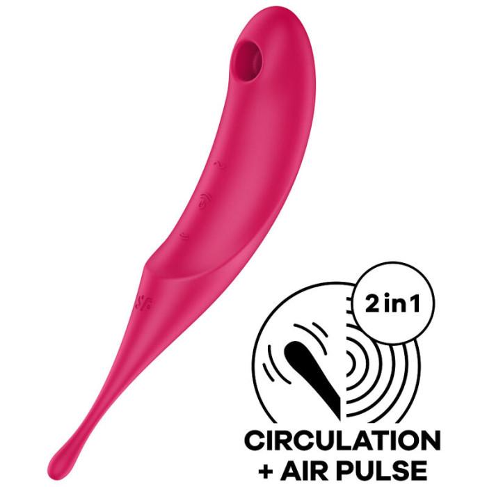 Obsenza - Stimulateur et Vibrateur Hybride Air-Pulse Twirling Pro de Satisfaction - Image 1