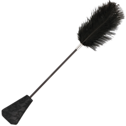 Obsenza - Fusta con Pluma Love Negro para Estimulación y BDSM by Darkness - OS - Image 1