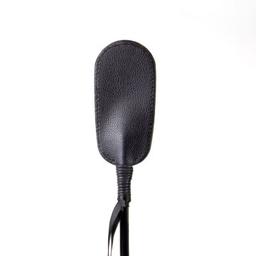 Obsenza - Fusta de Cuero Vegano Negra para Juegos de Dominación y Sensaciones Intensificadas - Negro - Image 1