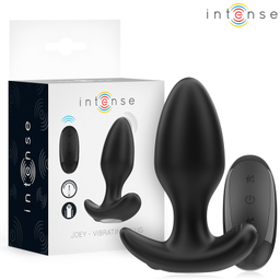 Obsenza - Intense Joey Remote Control Anal Plug with 10 Vibration Modes - Black - Image 1