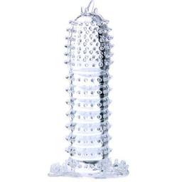 Obsenza - Funda para pene con puntos estimulantes transparente 14 cm - Image 1