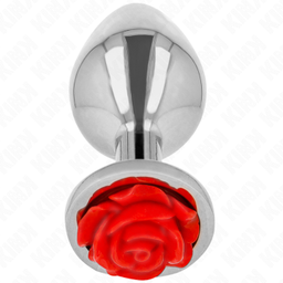 Obsenza - Elegant Red Rose Anal Plug Size M for Sensual Pleasure - Red - Image 1